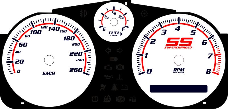 Black Cat Custom Automotive - Chevrolet Cobalt / Cobalt SS Gauge Faces